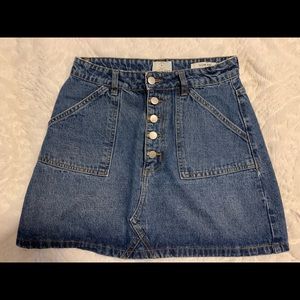 Denim mini skirt